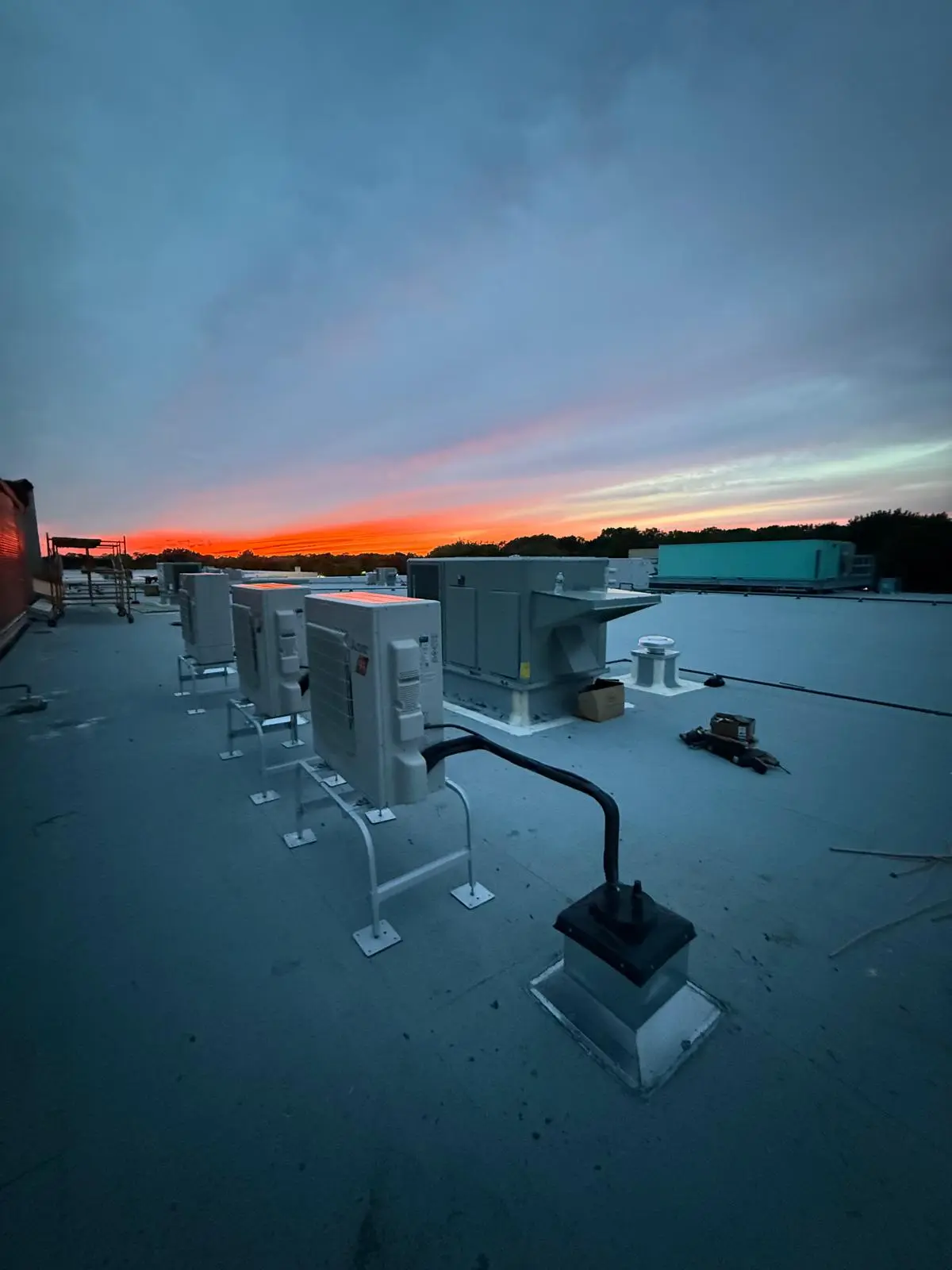 HVAC technician checking an air conditioner in New Jersey